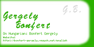 gergely bonfert business card